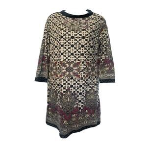 derhy beaded Long Sleeve Lined sweater dress Size S